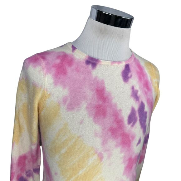Charter Club Table Cashmere Sweater Women’s Medium Bianca Crema Tie-Dye Pink New - Picture 2 of 10